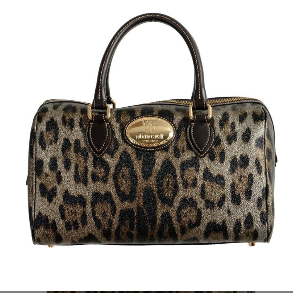Roberto Cavalli Leopard Satchel